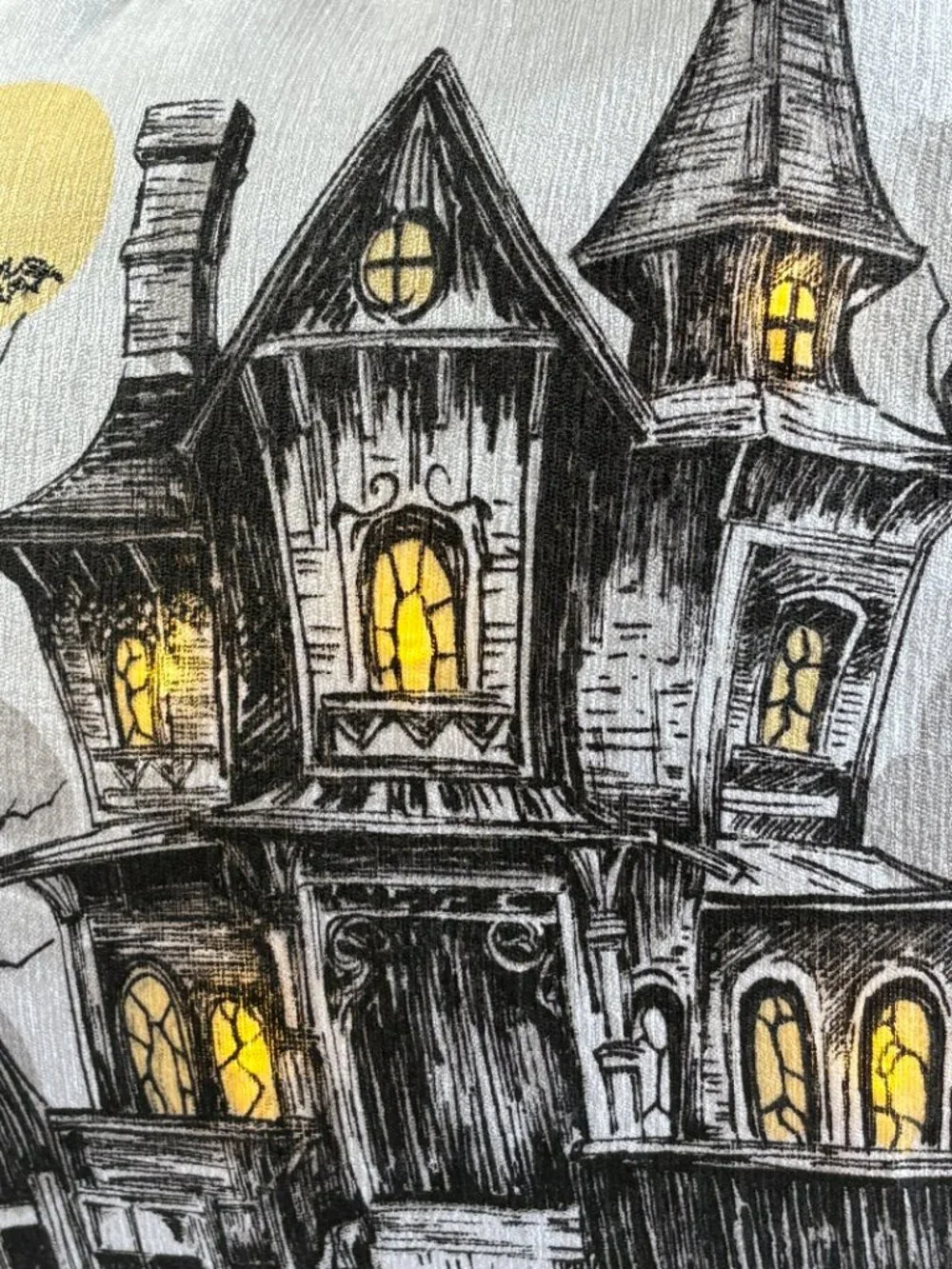 Halloween Spooky 18x20 Scary Haunted House Light Up Toss Decorative Pillow New